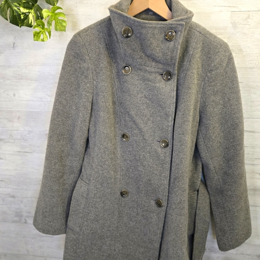 Calvin Klein Double-Breasted Women's Wool Coat. Sz 10 - Picture 2 of 11